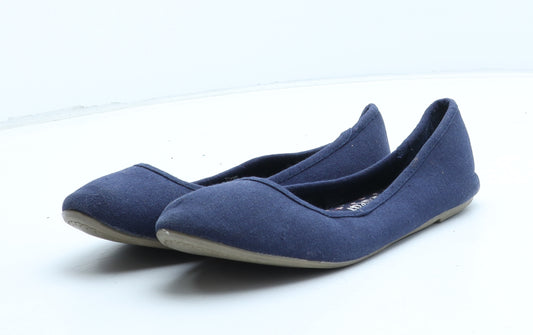 George Womens Blue Synthetic Ballet Flat UK