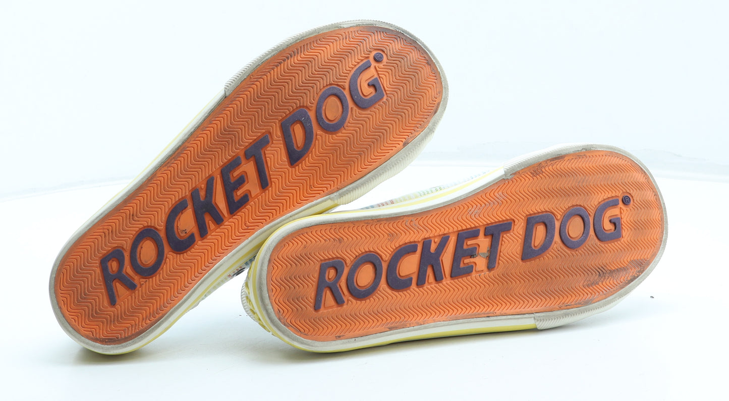Rocket Dog Womens Multicoloured Striped Polyester Trainer UK