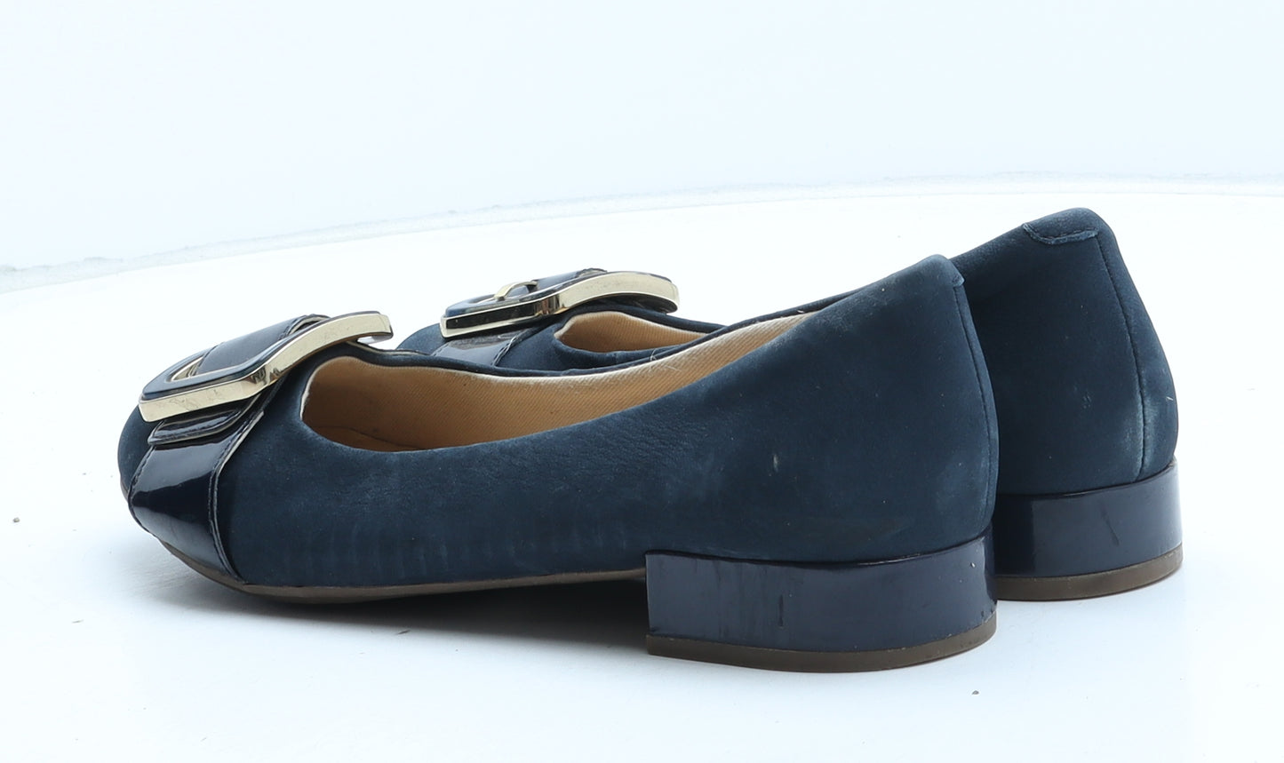 Clarks Womens Blue Suede Slip On Casual UK
