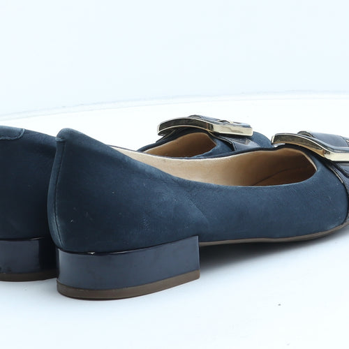 Clarks Womens Blue Suede Slip On Casual UK