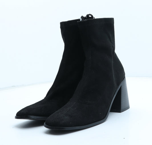 Linzi Womens Black Synthetic Sock Boot UK