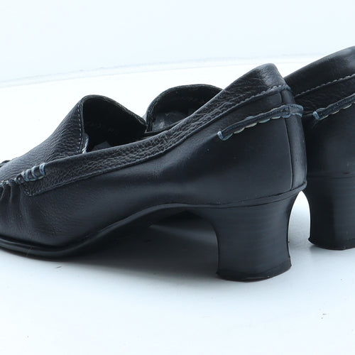 FootGlove Womens Blue Leather Court Heel UK