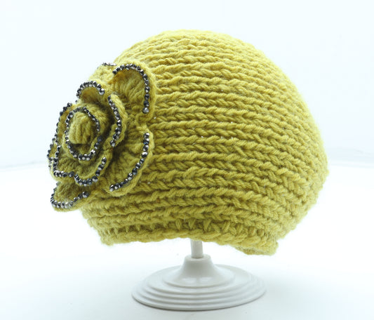 Preworn Womens Yellow Floral Acrylic Headband One Size