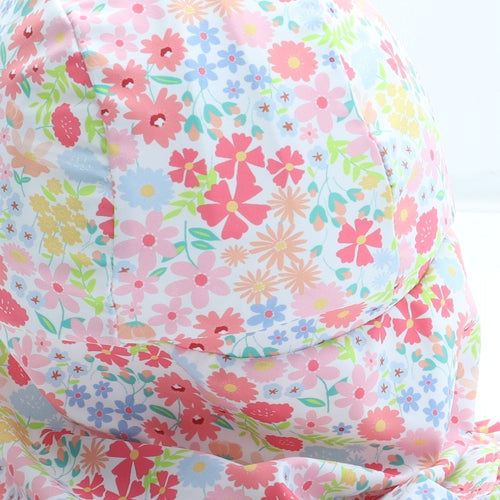 George Girls Multicoloured Floral Polyester Sun Hat Size S - Size 12-18 months