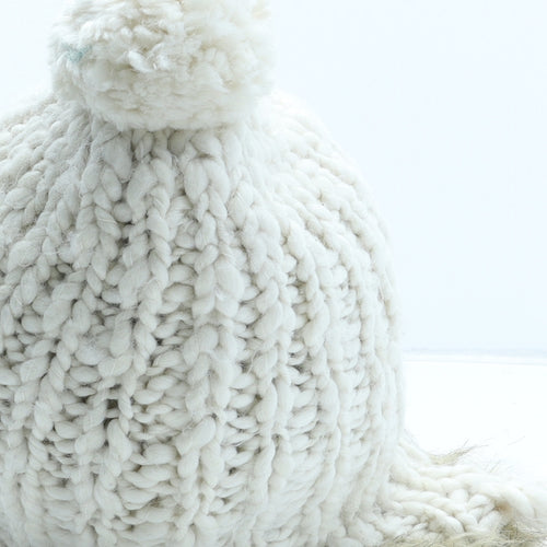 Fat Face Womens Beige Acrylic Winter Hat One Size