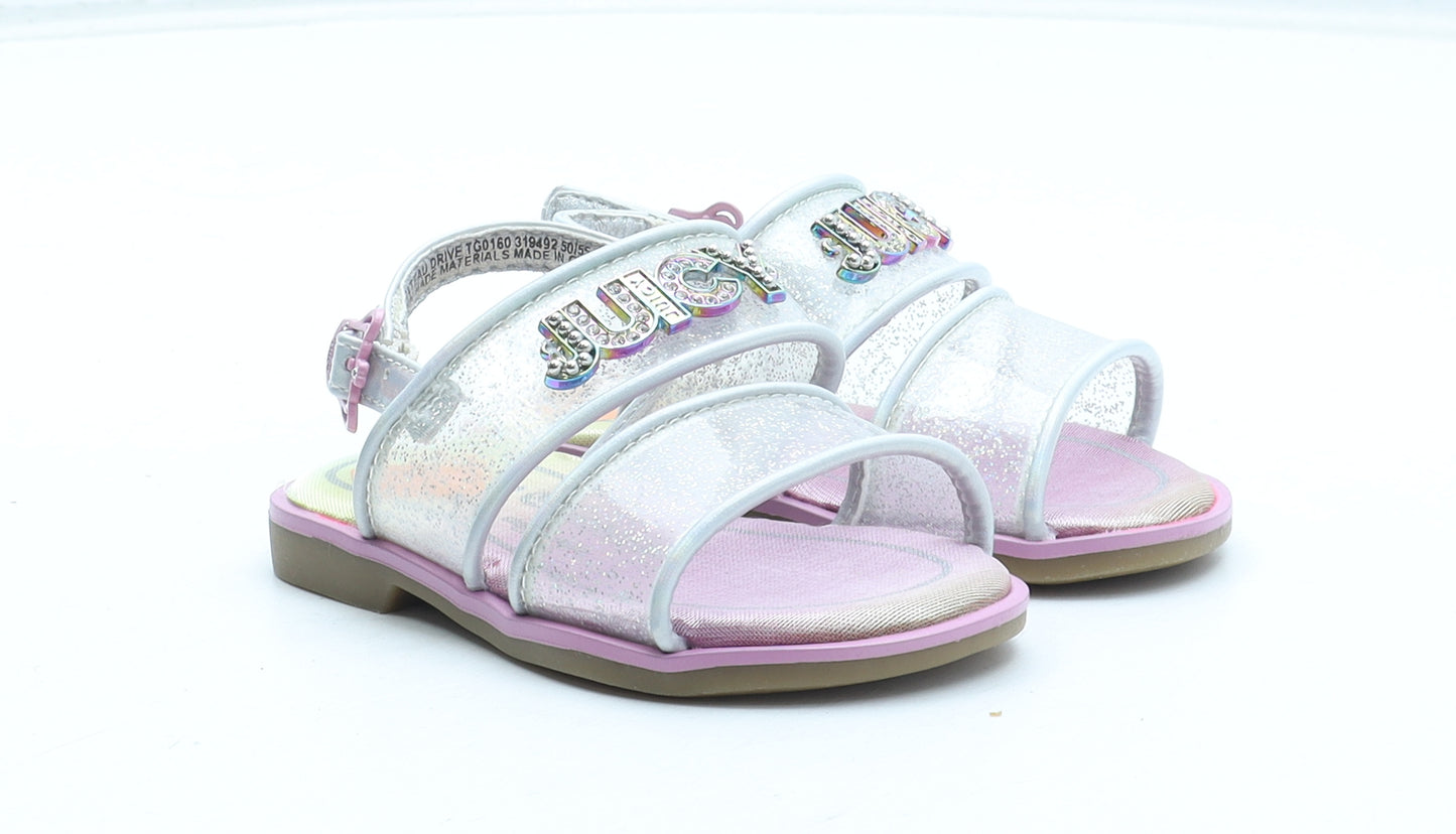 Juicy Couture Girls Multicoloured Plastic Slingback Sandal UK 5