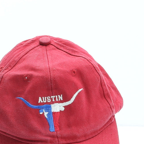 Authentic Clothing Company Boys Red Cotton Baseball Cap One Size - Austin