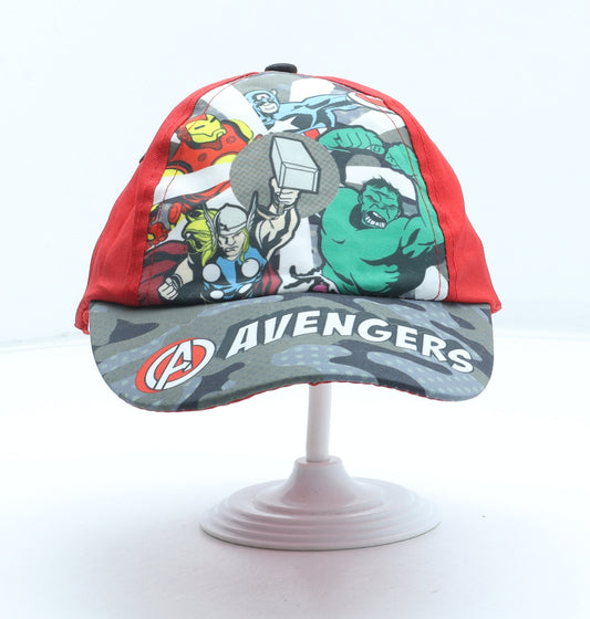 Marvel Boys Red Polyester Baseball Cap Size Adjustable - Avengers
