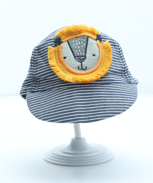 Primark Boys Blue Striped Polyester Sun Hat Size Adjustable