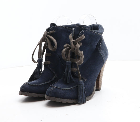 Limited Collection Womens Blue Synthetic Bootie Boot UK