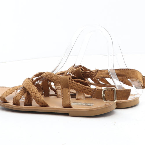 Primark Womens Beige Synthetic Strappy Sandal UK