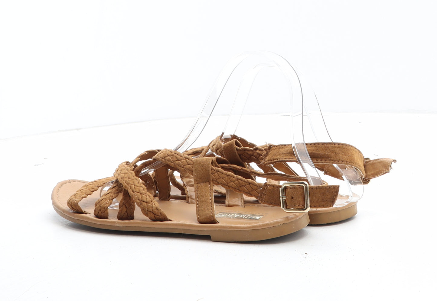 Primark Womens Beige Synthetic Strappy Sandal UK
