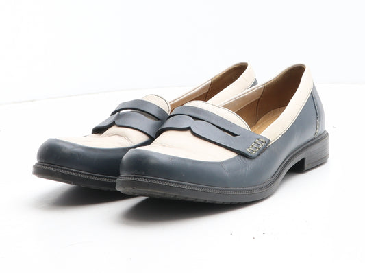 Hotter Womens Blue Colourblock Synthetic Slip On Casual UK