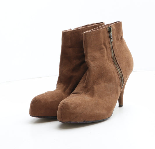 NEXT Womens Brown Synthetic Bootie Boot UK