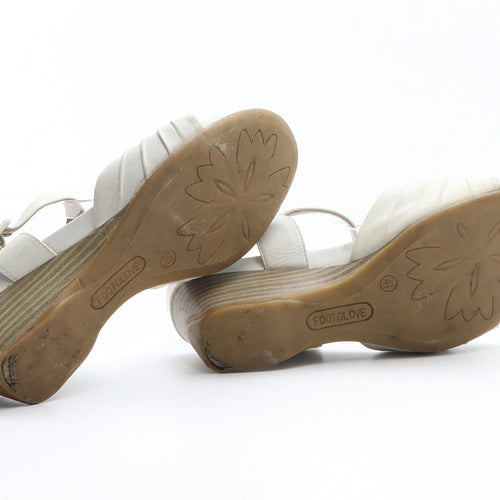 FootGlove Womens Beige Synthetic Strappy Heel UK