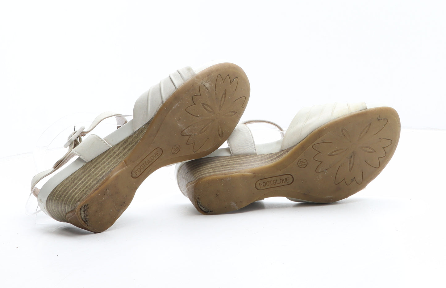 FootGlove Womens Beige Synthetic Strappy Heel UK