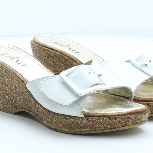 Esino Womens Brown Leather Slip On Sandal UK