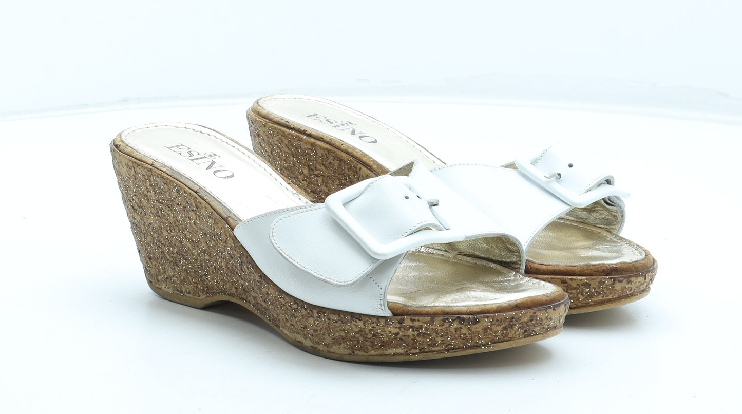 Esino Womens Brown Leather Slip On Sandal UK