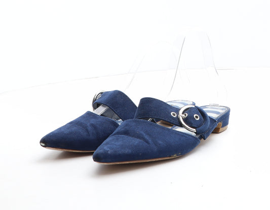 TU Womens Blue Synthetic Slip On Sandal UK