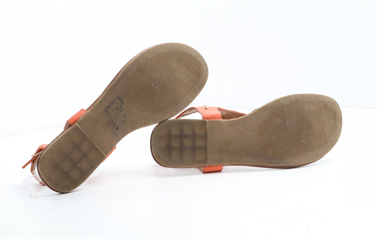 Fiore Womens Orange Synthetic Thong Sandal UK