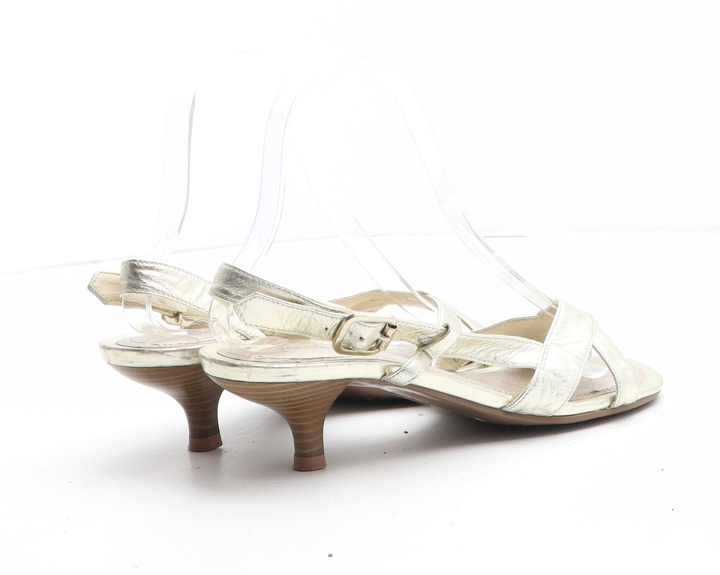 FootGlove Womens Gold Synthetic Slingback Heel UK
