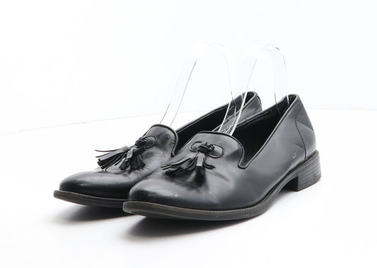Graceland Womens Black Synthetic Loafer Casual UK - UK Size Estimated 7