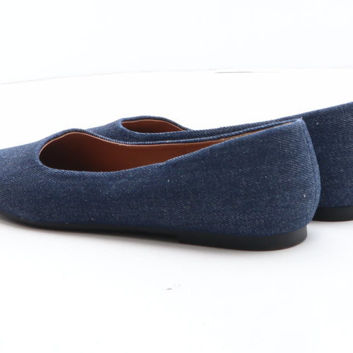 Forever Comfort Womens Blue Synthetic Flat UK
