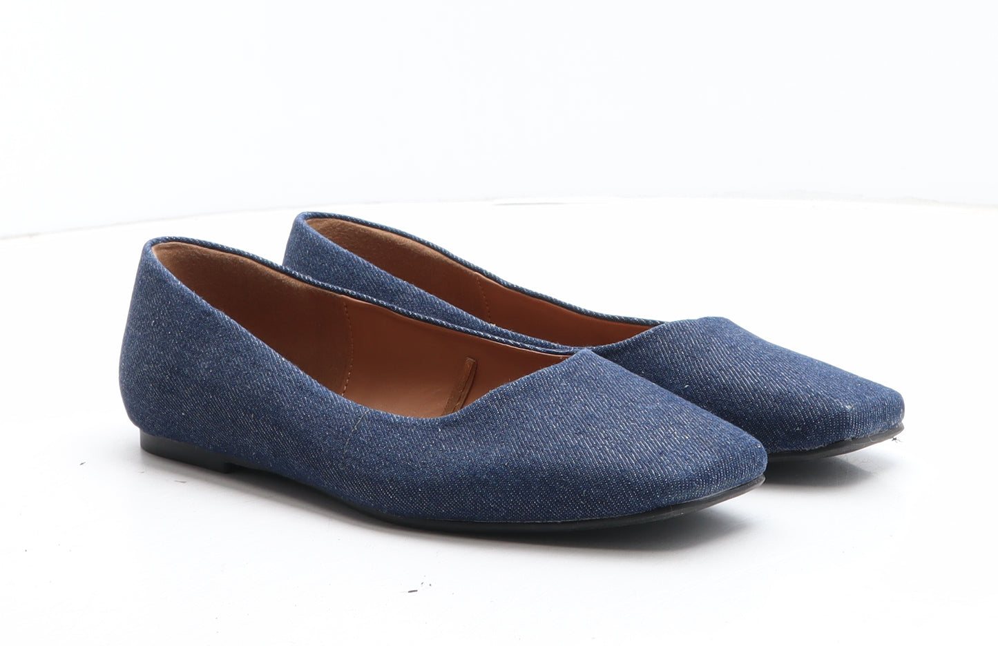 Forever Comfort Womens Blue Synthetic Flat UK