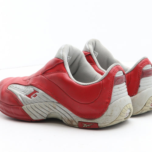 Reebok Mens Red Colourblock Synthetic Trainer UK 5.5
