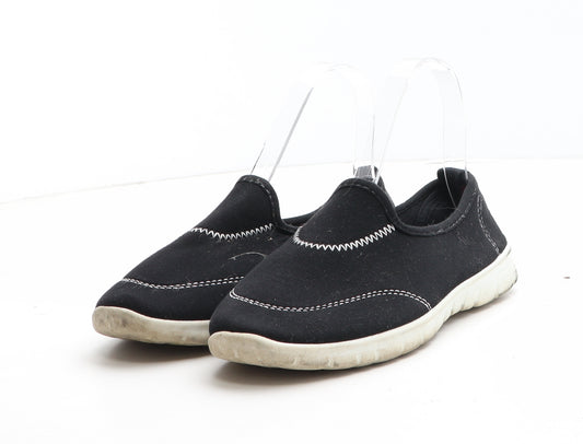Active Womens Black Synthetic Slip On Casual UK