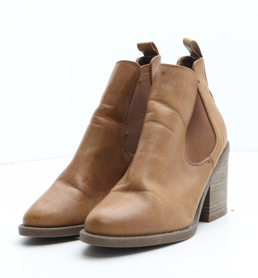 New Look Womens Brown Synthetic Chelsea Boot UK