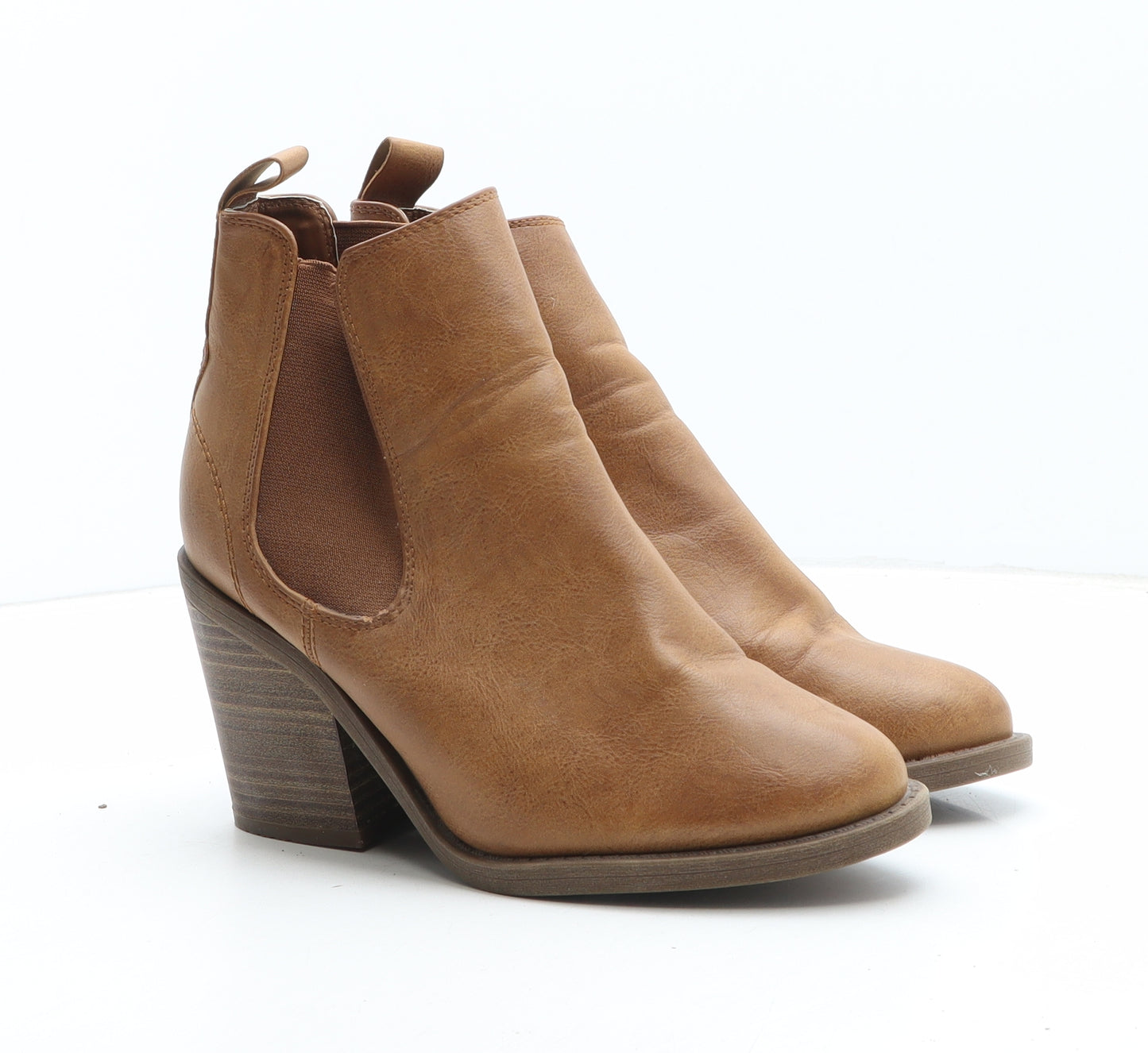 New Look Womens Brown Synthetic Chelsea Boot UK