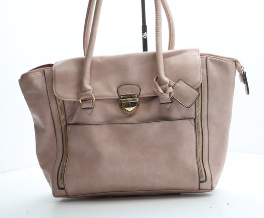 Matalan Womens Pink PVC Top Handle Bag Size Medium