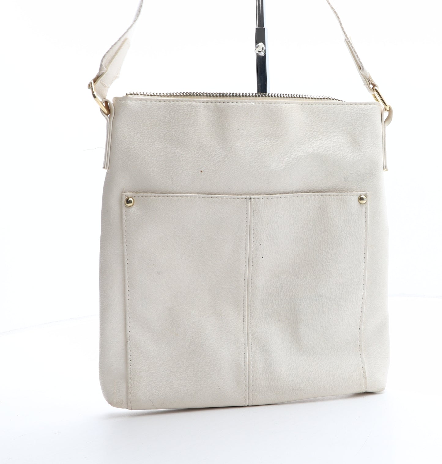 Primark Womens Beige Polyurethane Crossbody Size Medium