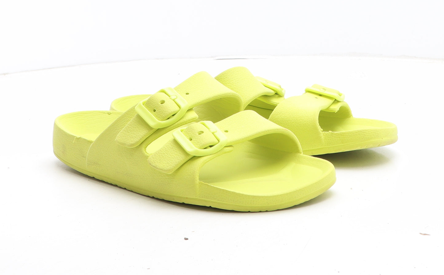 Preworn Womens Green Synthetic Slip On Sandal UK