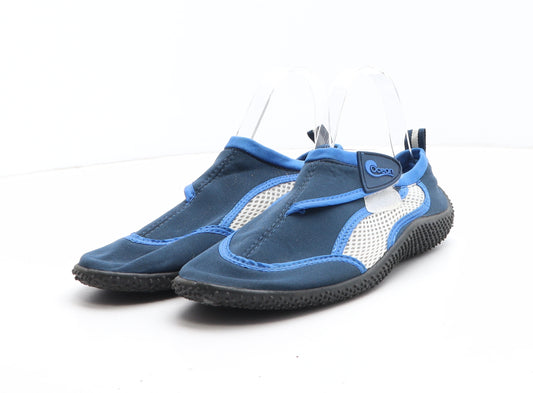 Ocean Mens Blue Colourblock Synthetic Slip On Sandal UK 6 39 - Aqua shoes UK Size Estimated 6