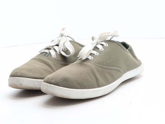 Primark Womens Green Synthetic Trainer Casual UK