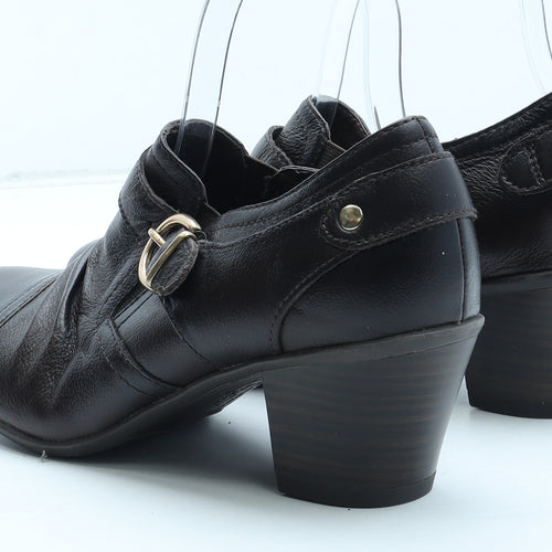 FootGlove Womens Brown Leather Court Heel UK