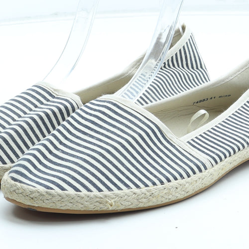 Atmosphere Womens Beige Striped Polyester Flat UK