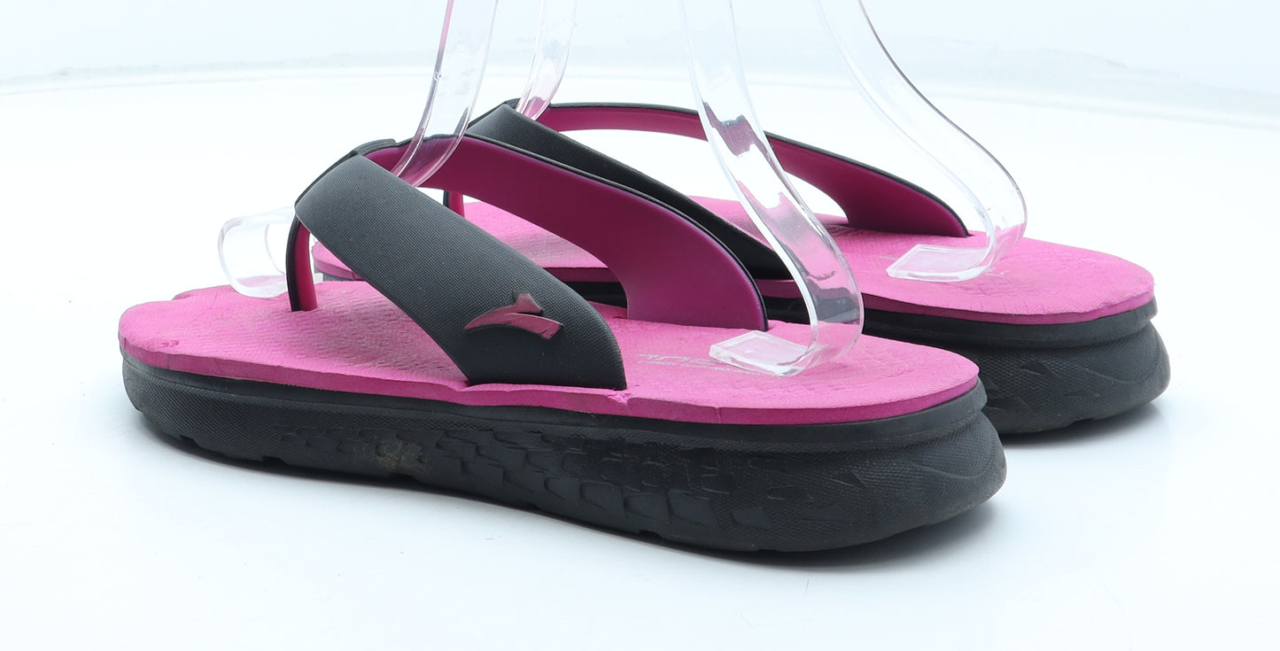 Totsol Womens Pink Rubber Thong Sandal UK