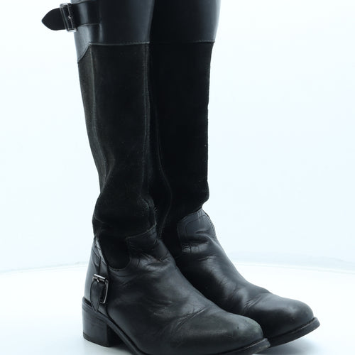 Matalan Womens Black Leather Bootie Boot UK