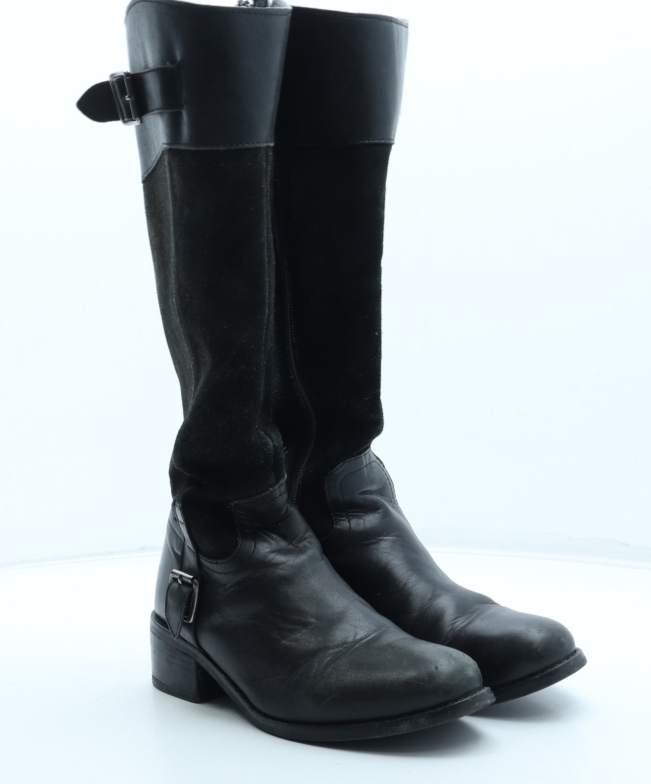 Matalan Womens Black Leather Bootie Boot UK