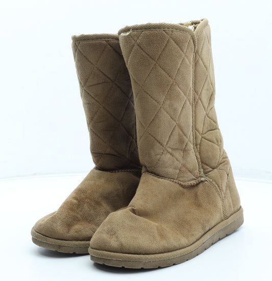 Atmosphere Womens Brown Polyester Shearling Style Boot UK
