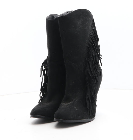 F&F Womens Black Synthetic Bootie Boot UK