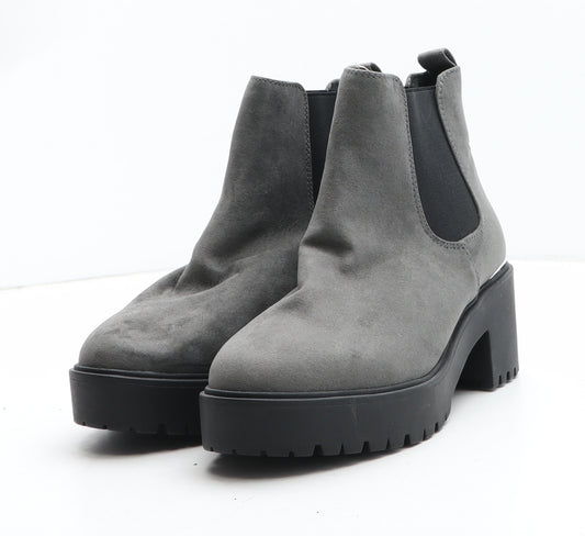 New Look Womens Grey Synthetic Chelsea Boot UK