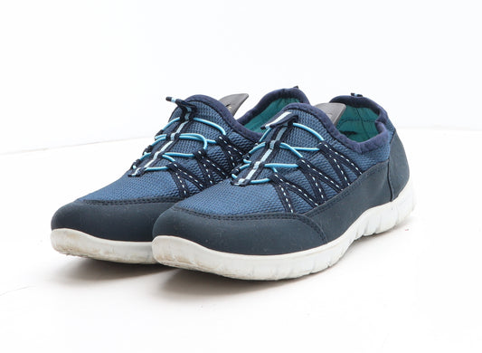 Clash Womens Blue Synthetic Trainer Casual UK