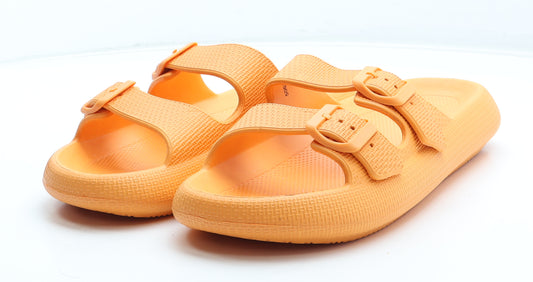 TU Womens Orange Rubber Slip On Sandal UK