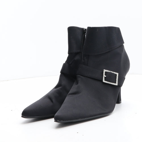 Fiore Womens Black Synthetic Bootie Boot UK