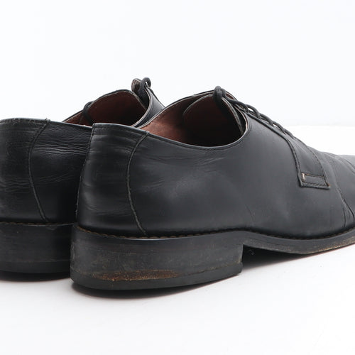 Manshoes Tex Mens Black Leather Oxford Dress UK 10 44 - UK Size Estimated 10