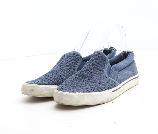 Primark Womens Blue Geometric Synthetic Trainer Casual UK